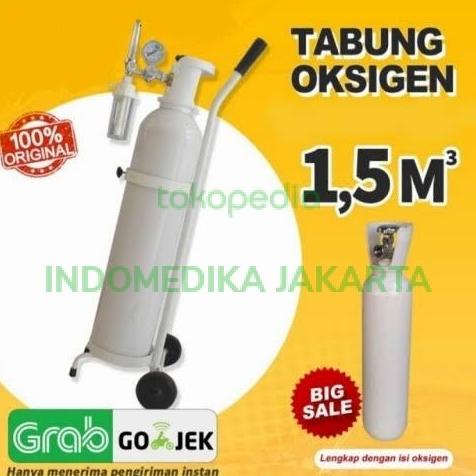 tabung Oksigen 1.5M3 Lengkap / Tabung Medis / Tabung set oksigen 3in1