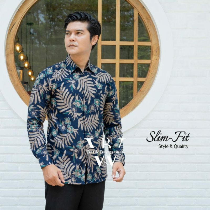 BAJU KEMEJA BATIK KANTOR PRIA LENGAN PANJANG FASHION SOLO BW 246