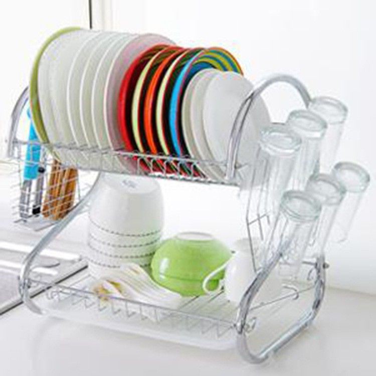 RAK PIRING 2 TINGKAT STAINLESS STEELRak Peralatan Dapur Import Murah Anti Karat