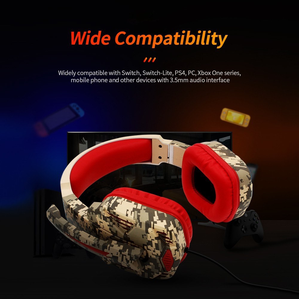 Headset gaming ipega wired jack audio 3.5mm stereo for n-switch p4 p5 pc laptop phone xbox pg-r005 - Headphone mobile 3.5 3 strip