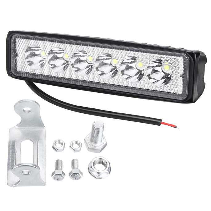 Lampu Tembak Mobil 6 LED Spot Lightbar Car ATV SUV 4WD 18W - LW18