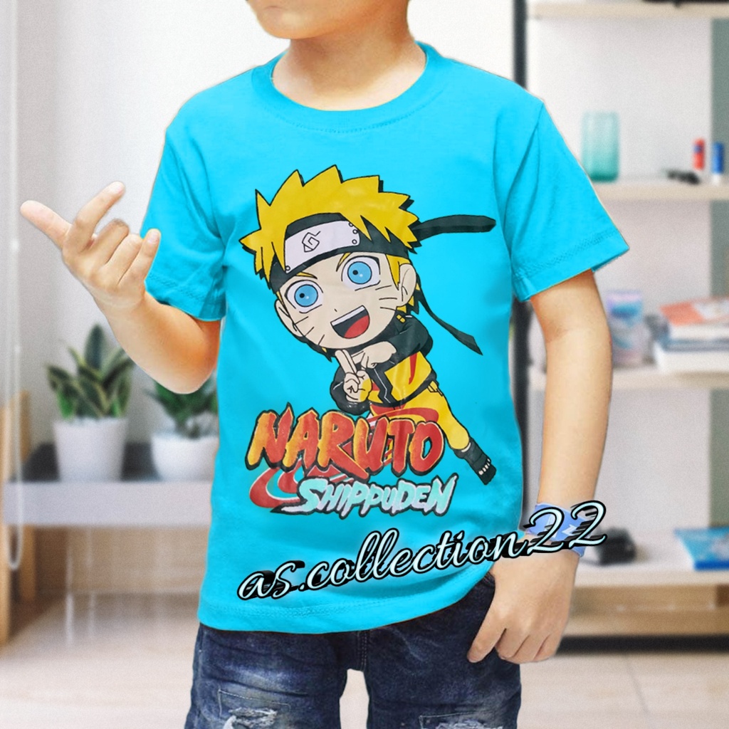 KAOS Anak Laki Motif NARUTO 1-12 Tahun