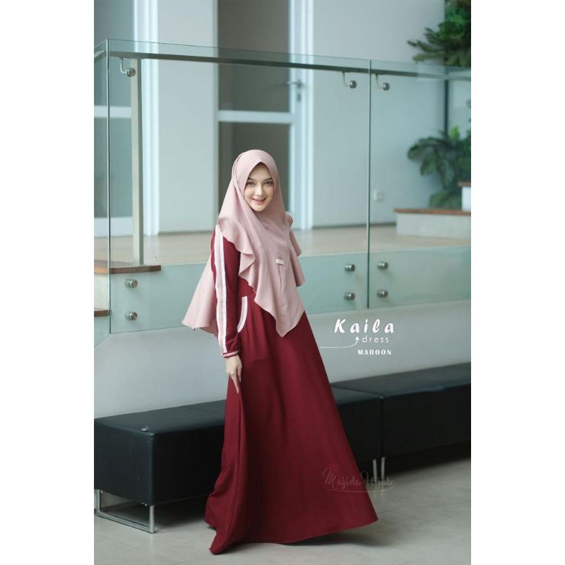 Ory Majida gamis kaila Maroon