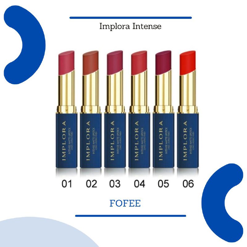 [LOCAL] - IMPLORA Intense Matte Lipstick Long Lasting Finish Original BPOM