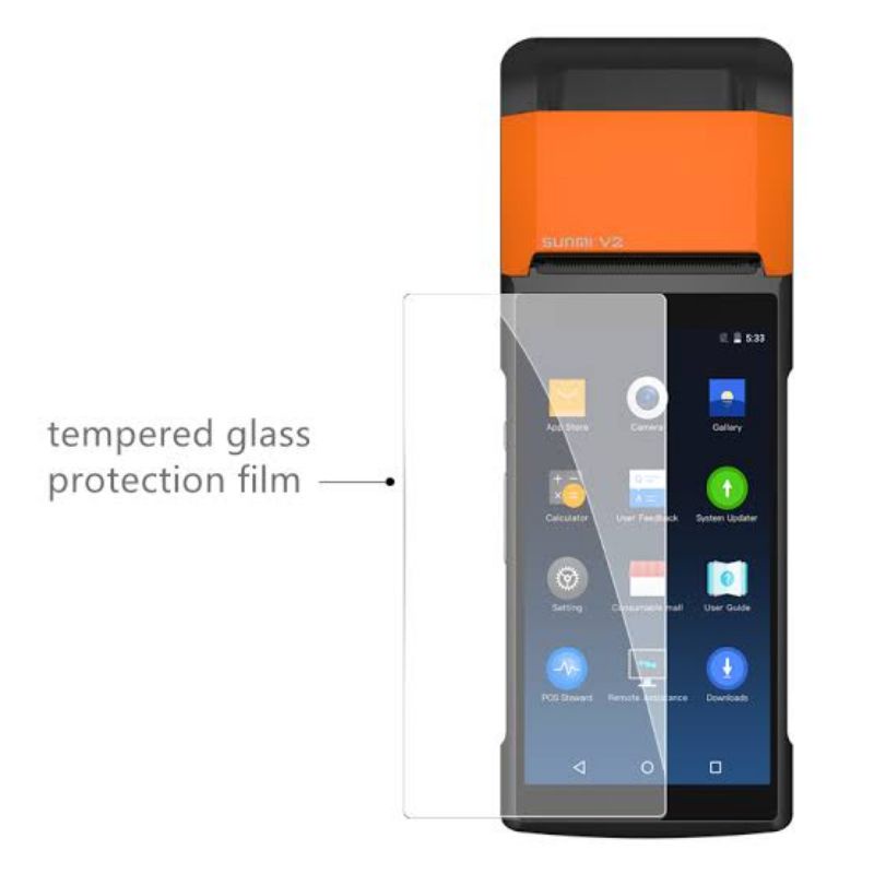 Tempered Glass Screen Protector, Tempered glass protective film for Sunmi V2