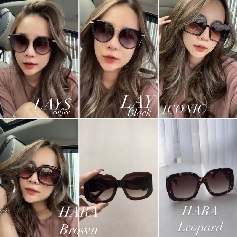 iwearmyra iconic Lays lay Hara coffee black brown leopard sunglasses kacamata i wear myra wearmyra