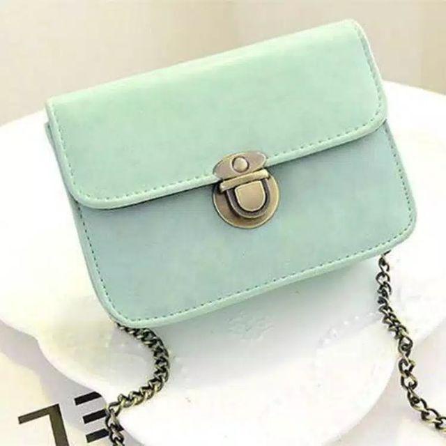 BV• TS243 Tas pundak mini retro retro packet chain mini shoulder bag tas import grosir COD