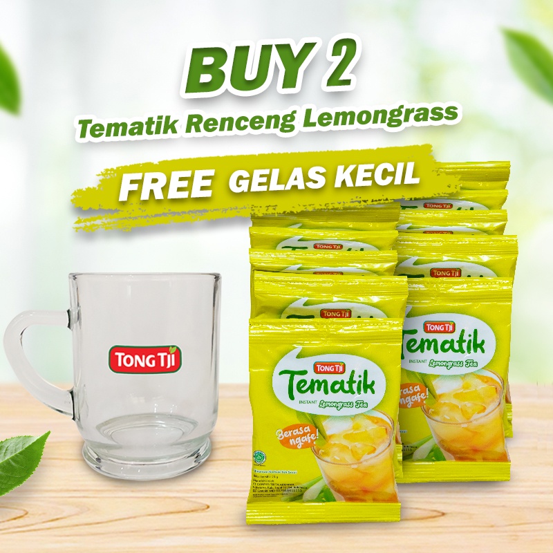 Tong Tji Bundling Beli 2 Tematik Lemongrass Renceng Gratis Gelas Kecil