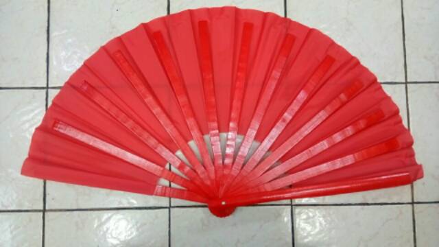 Kipas Kayu Jumbo Polos Khusus Merah