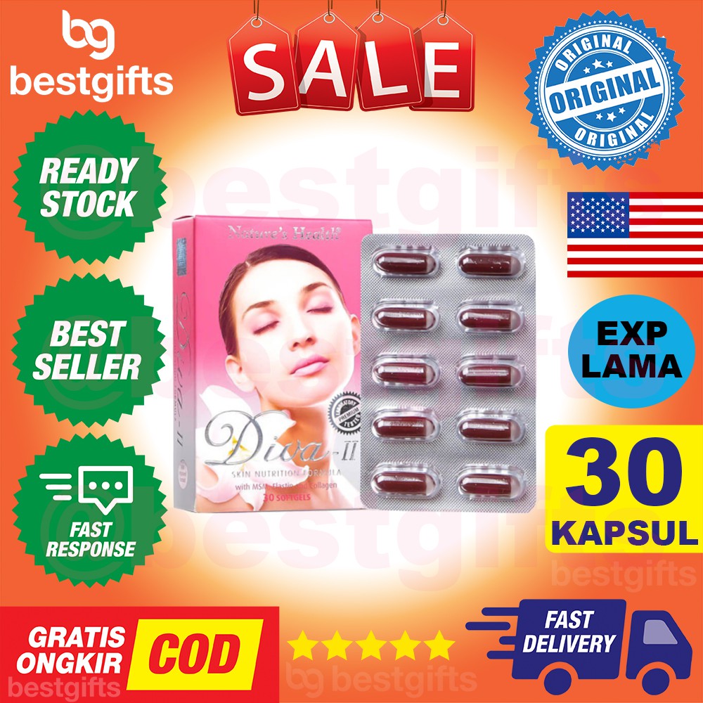 NATURE'S NATURES NATURE HEALTH DIVA II COLLAGEN KULIT HALUS KENCANG KERIPUT PENUAAN DINI 30 KAPSUL