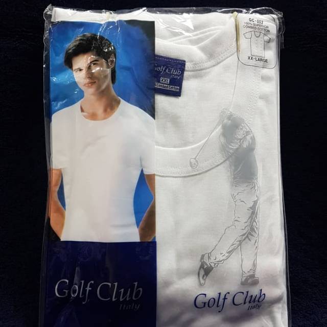 3 pc Kaos oblong pria kerah bulat merk Golf club