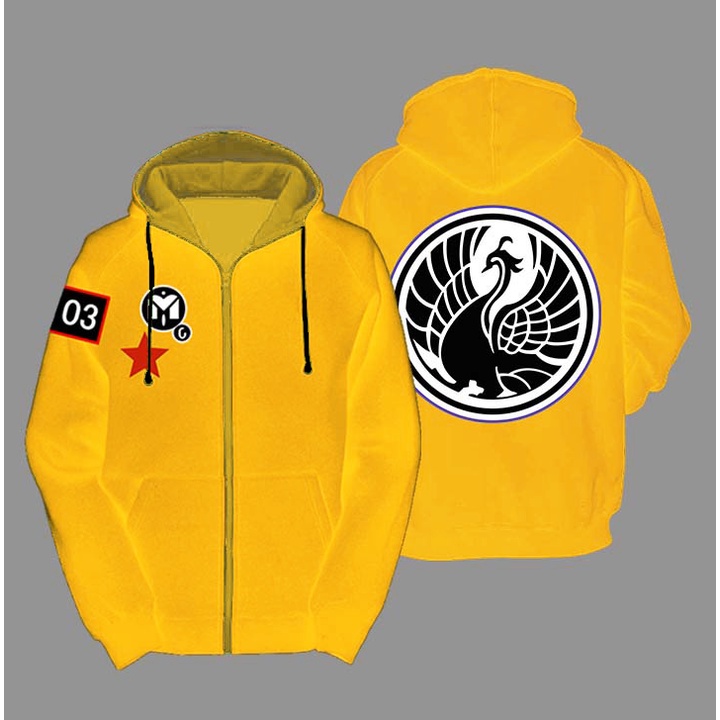 Jaket Zipper Distro Ling Street Punk Viral Jumbo Depan Belakang Full Jacket Anime Starlight Mobile L