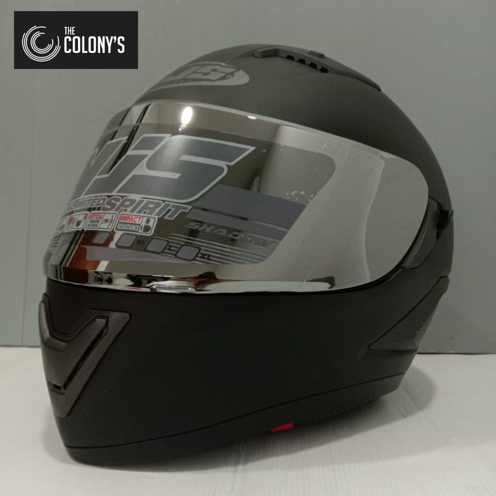 HELM NJS FULLFACE FULL FACE SOLID POLOS BLACK DOFF MATT DOP MATTE| HELM NJS SHADOW HITAM DOFF SOLID 