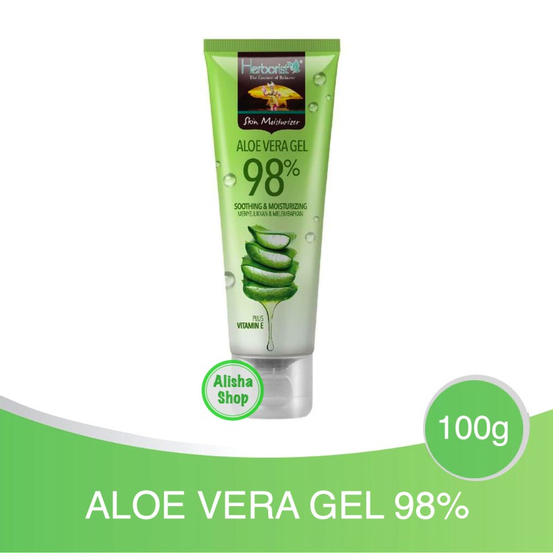 HERBORIST Skin Moisturizer Aloevera Gel 98% 100gr | Soothing and Moisturizing Pelembab BY AILIN