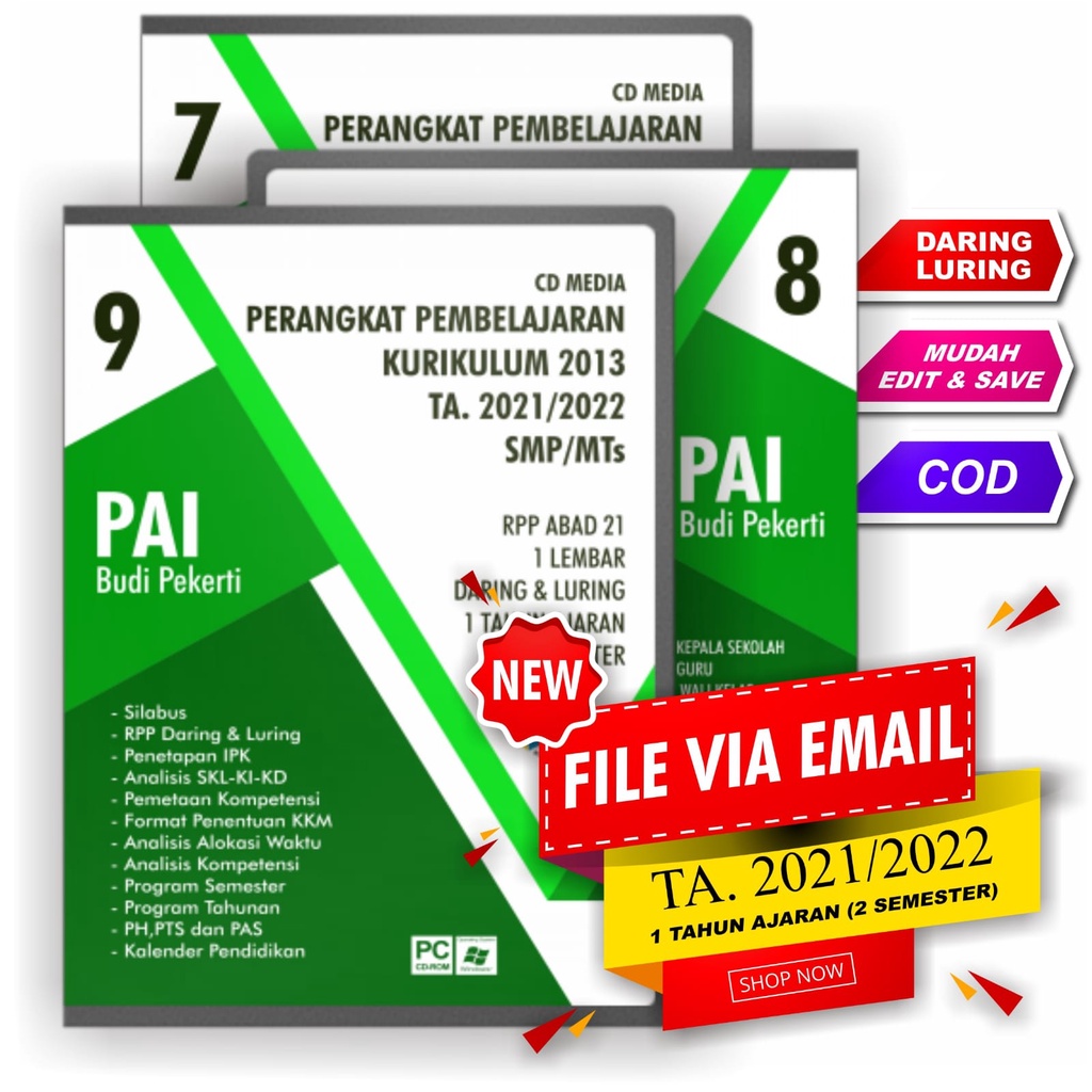 CD RPP SMP / MTs PAI TA. 21/22 DARING DAN LURING K13 REVISI TERBARU