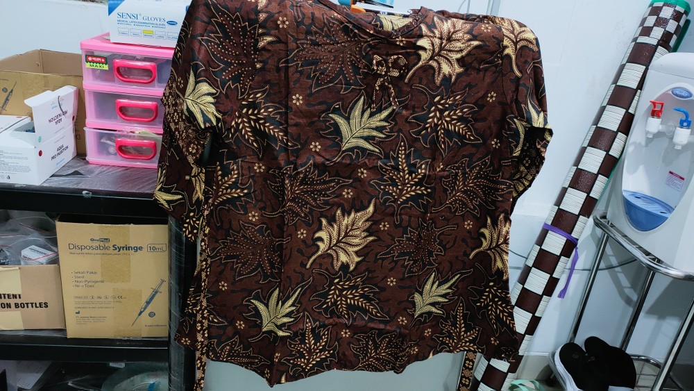 Batik Dolby Dolbi Dobby Doby Tenun Sutra Tulis Katun Atbm Baron Atasan Batik Wanita Sogan Srg308