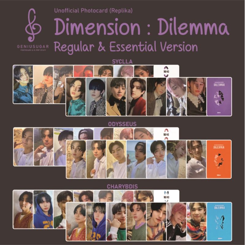 [REPLIKA EN-] PHOTOCARD UNOFFICIAL DILEMMA REGULAR &amp; ESSENTIAL