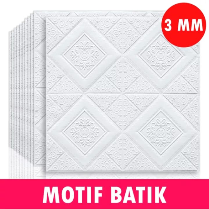 WALLPAPER DINDING BATIK 3D FOAM // 70X70CM TERMURAH !!!-Batik Polos 3mm