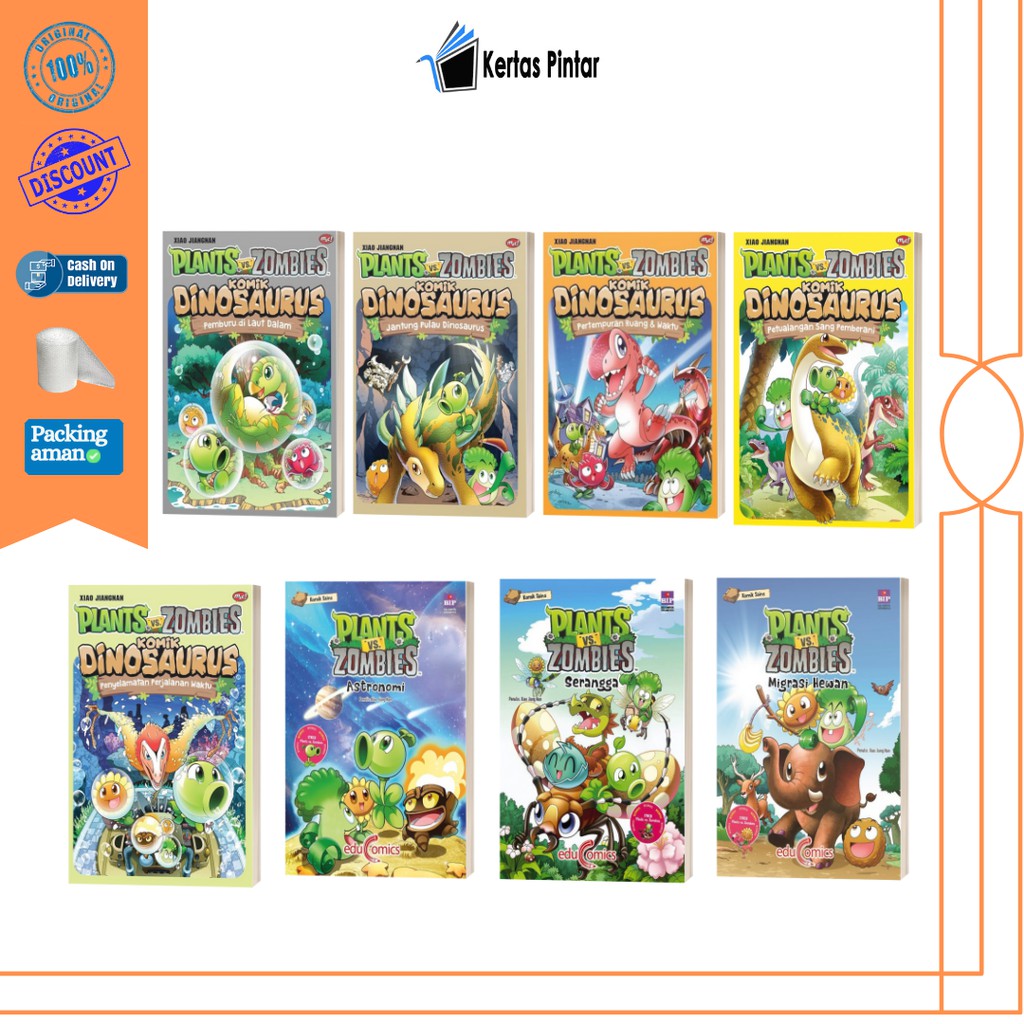 BUKU ANAK EDUCOMICS PLANTS VS ZOMBIE CERITA KOMIK