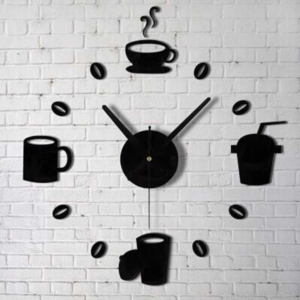 Jam dinding tempel DIY analog 3D giant modern clock Good Quality