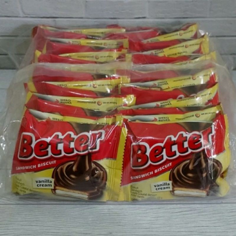 Better sandwich biskuit 1 pack (isi 20 sachet x 22gram)
