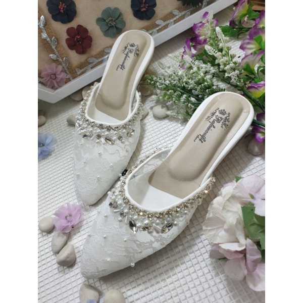 flatshoes syantika putih tinggi 1cm