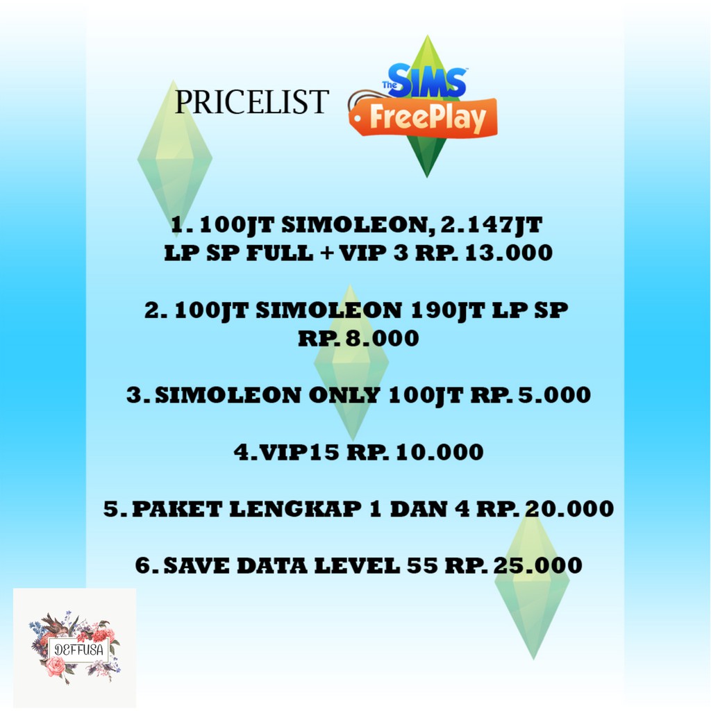 Cheat The Sims Freeplay Murah Shopee Indonesia