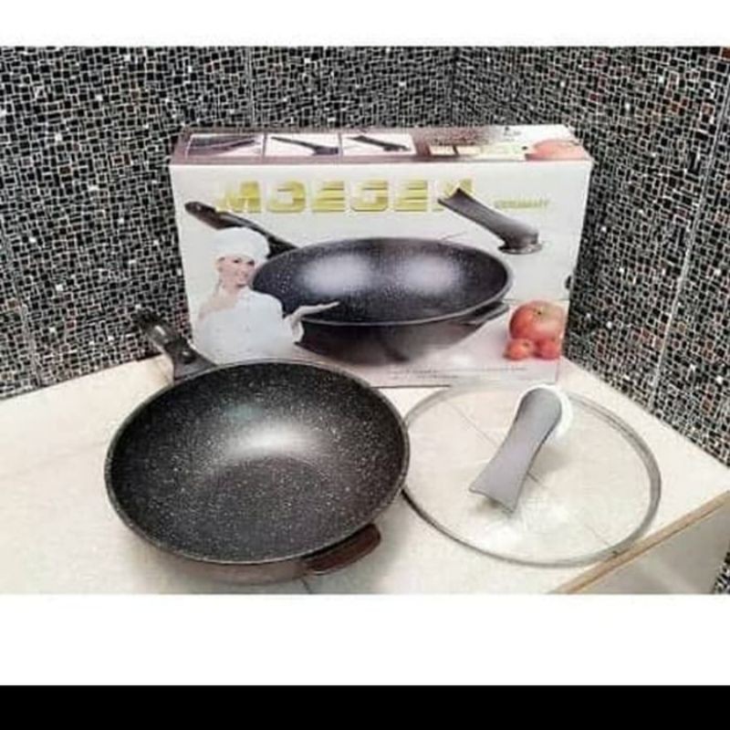 Panci Moegen / Wok Pan Moegen ( Marble ) 30 Cm
