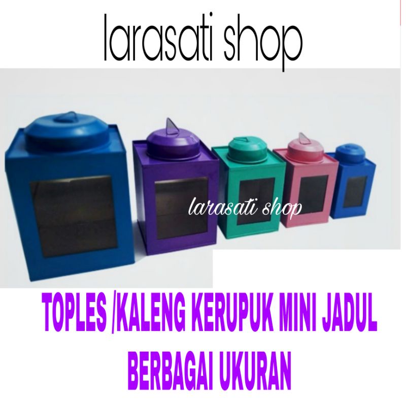 Toples Kaleng Kerupuk Mini Jadul Berbagai Ukuran