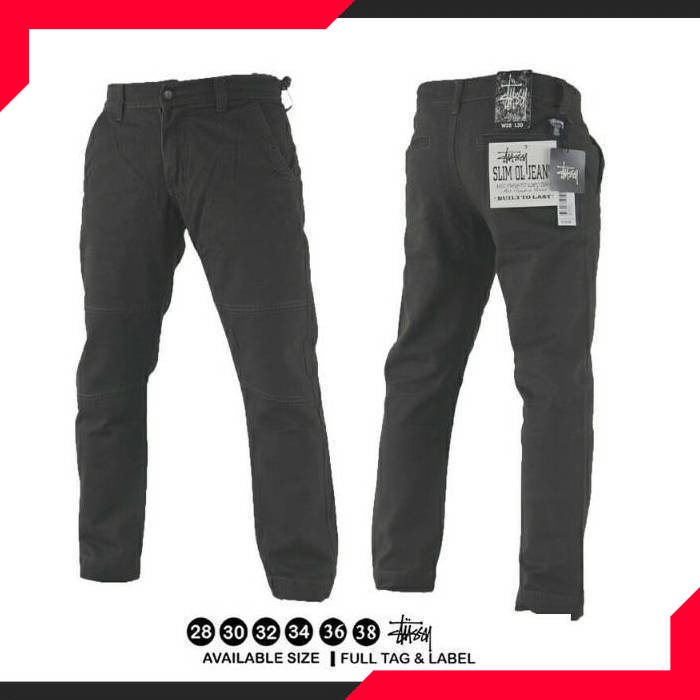BAYAR DITEMPAT Celana Jeans Panjang Motif Stussy Premium