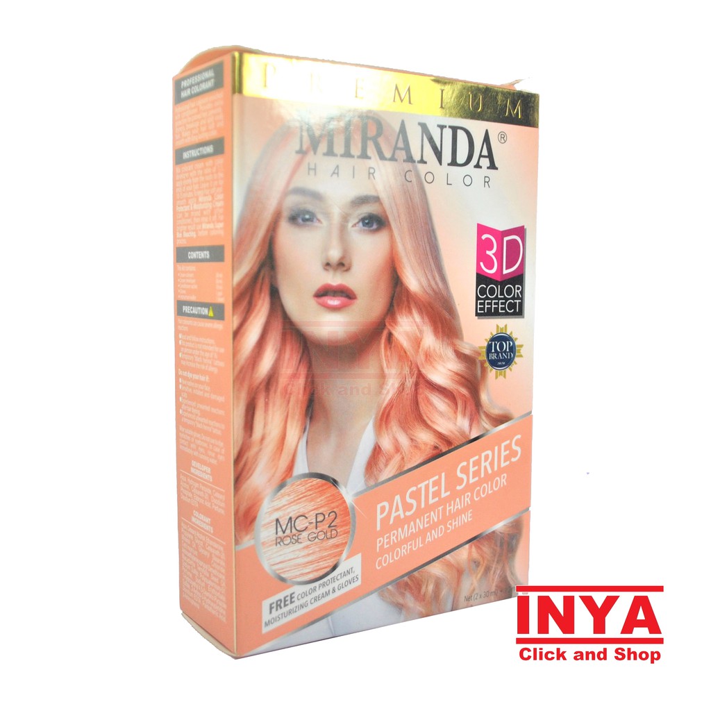 MIRANDA PASTEL SERIES MC-P2 ROSE GOLD 2x30ml+10ml - Semir Rambut - Pewarna Rambut