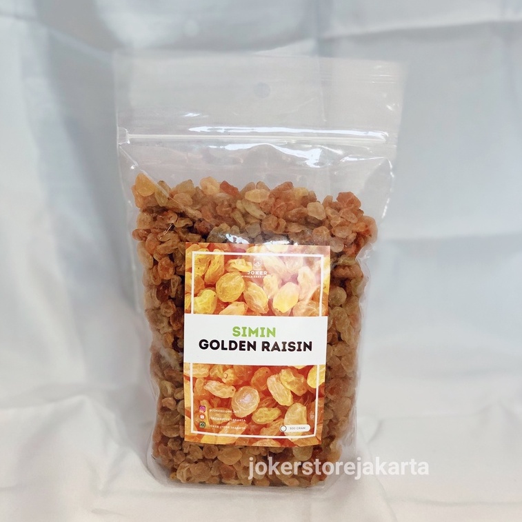 

Simin Golden Raisin - Kismis Kuning merk Simin ASLI PREMIUM repack 500 gr