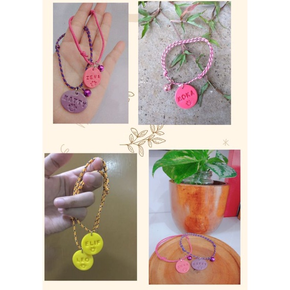 Kalung kucing custom nama tali prusik