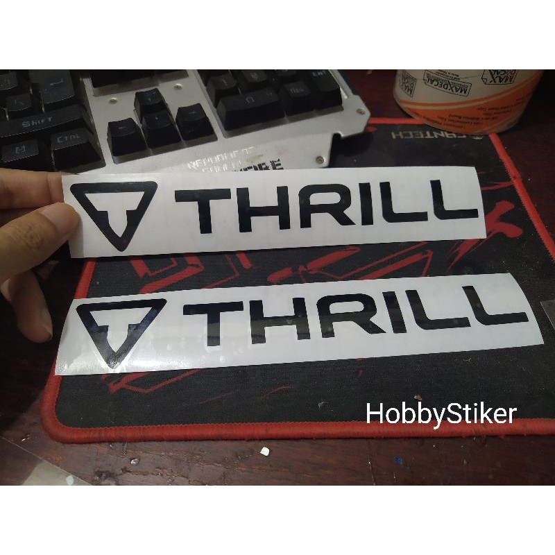 

Stiker sepeda logo thrill custom cutting stiker