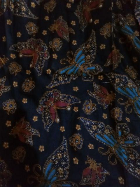 Shopashop Solo Batik Gamis Monita Motif Bunga Ilalang Kombinasi