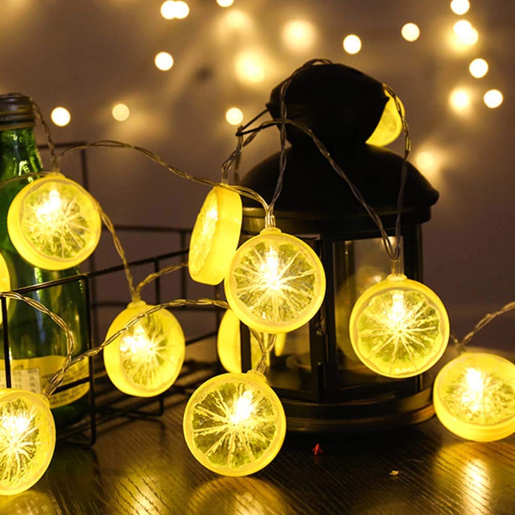 Christmas Tree LED Lemon Orange Slices String Lights/Yard Wedding Home Party Window Bedroom Supplies/Battery Operated Lamps String