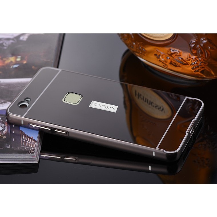 Casing Mirror Alumunium Bumper VIVO X6/ X 6 Hard Cover Case