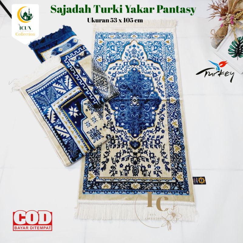 Sajadah Turki Yakar Midi Fantasy// 53 x 105 sejadah buludru tebal