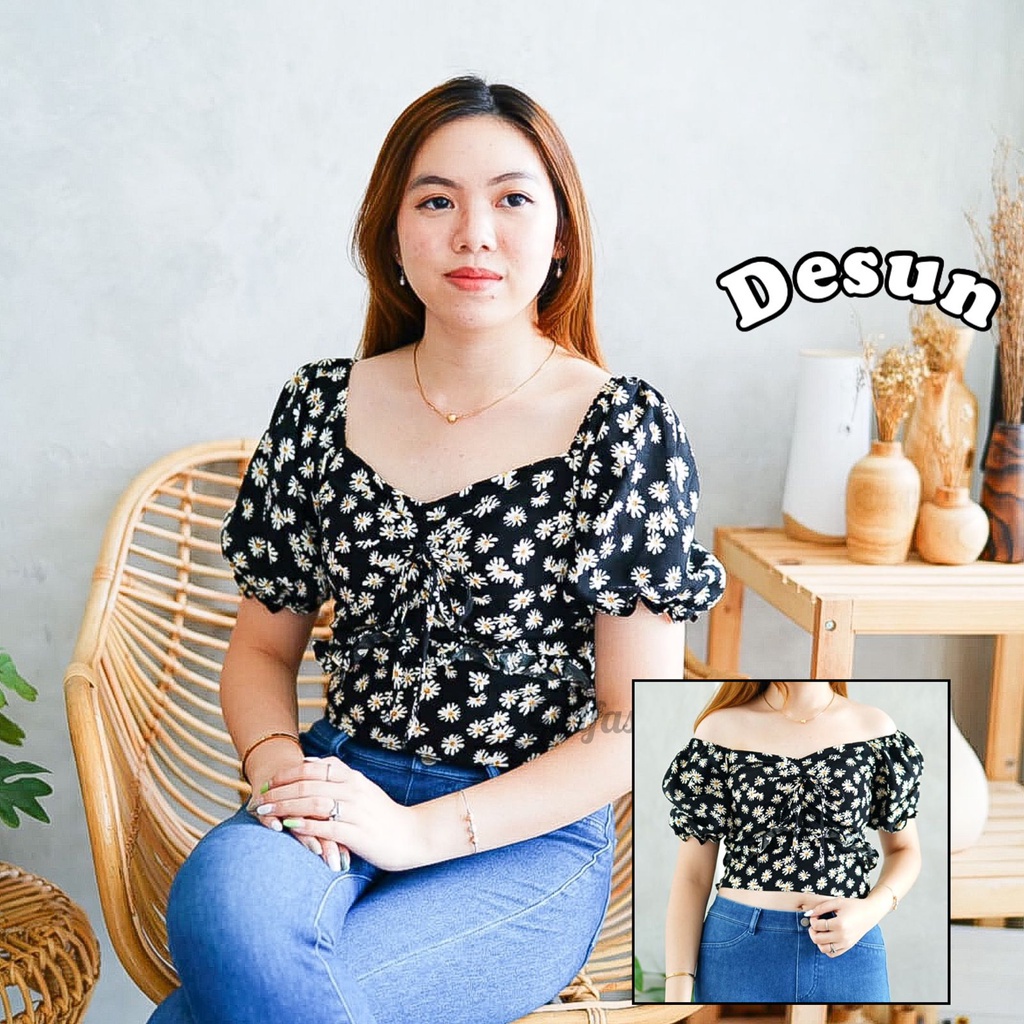 BEFAST - ZFS Blouse DSIA / DEROSE SMOCK SABRINA TOP / Sabrina Wanita Lucu / Sabrina Terbaru / Sabrina Untuk OOTD Wanita / Sabrina Kekinian