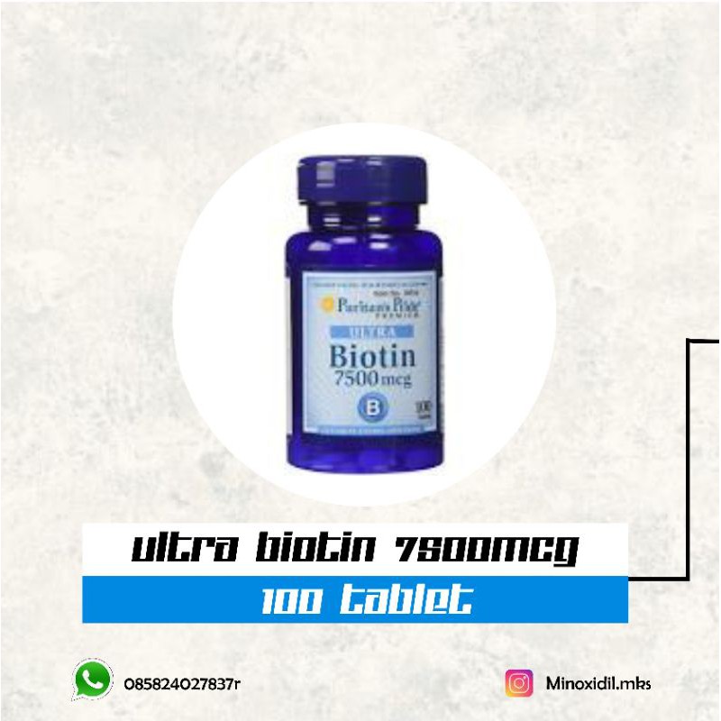 PURITAN BIOTIN 7500 MCG 100 TABLET
