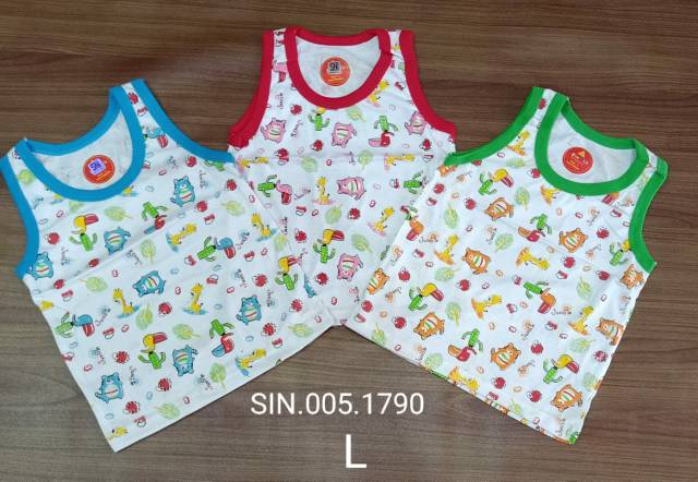 3PCS Singlet Anak Agreekids / singlet santai / Pakaian Dalam Anak /  Singlet Kaos / Kaos Kutang Anak