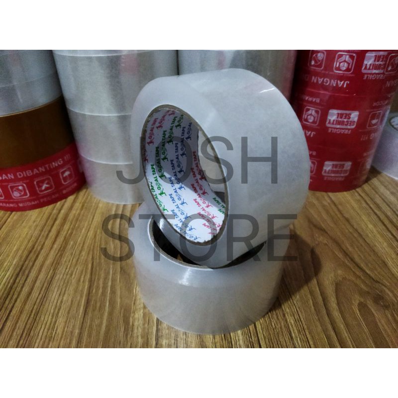 

Lakban 100 yard 2 inch 45 mm x 100 yard bening goal tape tebal sekelas daimaru 45 micron
