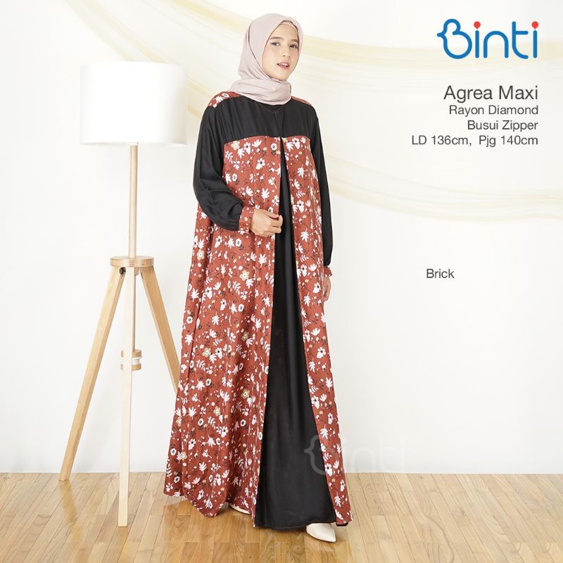 COD ORIGINAL BINTI GAMIS JUMBO ENDA FUNI ALBINA AGREA BUSUI JUMBO BIGSIZE LD 135 FIT XXXL GAMIS MUSLIM BIGSIZE MOTIF BUNGA-Agrea brick