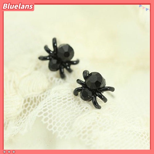 Bluelans Women Fashion Gifts Cute Jewelry Black 3D Animal Mini Spider Stud Earrings