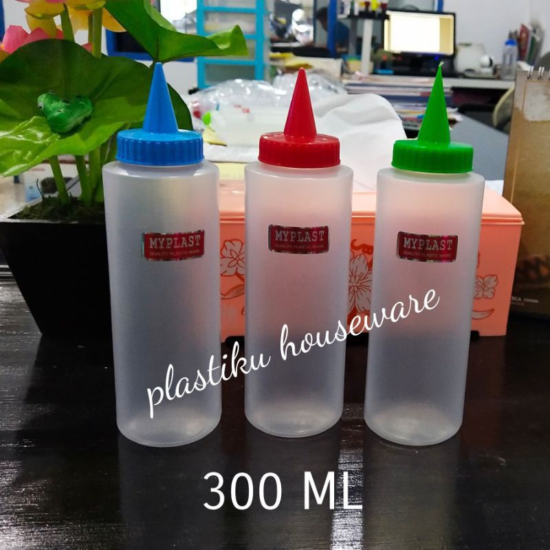 Botol dengan bahan plastik food grade (aman untuk makanan) /botol mayonaise / botol saus/botol kecap