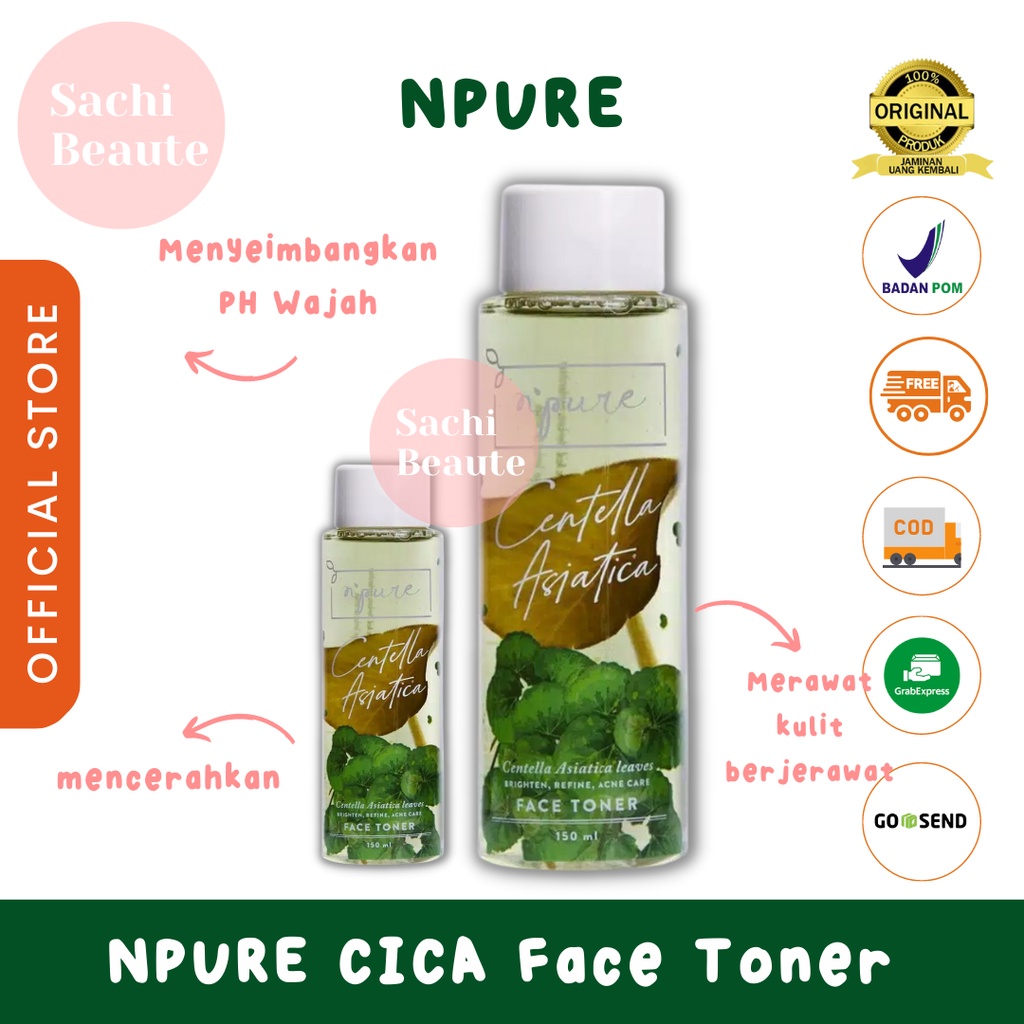 Npure Centella Face Toner Asiatica Cica Series Original Travel Size 30ml Toner Acne Wajah Jerawat BPOM