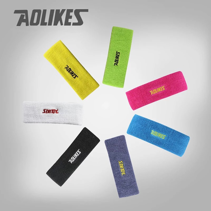 Aolikes 2108 Headband Towel Handuk Ikat Rambut Kepala Senam Gym Fitness