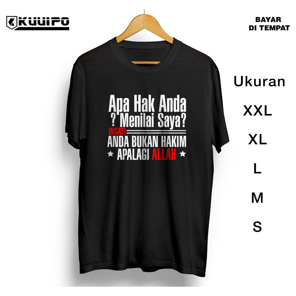 Kaos Ingat Allah / Jangan Menghakimi Orang lain / kata kata bijak terbaru / quotes islami / kaos ker