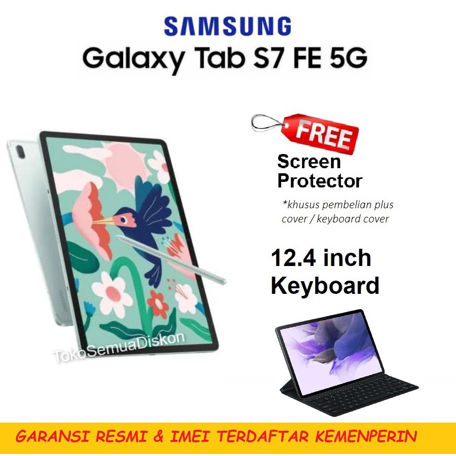 Samsung Galaxy Tab S7 FE S8 5G Ultra S-Pen Garansi Resmi SEIN S7 LTE S7+ Plus 6GB/128GB 8GB/256GB RAM 8 ROM 128 12/256 GB Tablet Android 13 Snapdragon Super-AMOLED 120Hz 11&quot; 12.4&quot; 14.6&quot; inch Wifi+Cellular 4G Stylus Pen Original Book Keyboard Cover