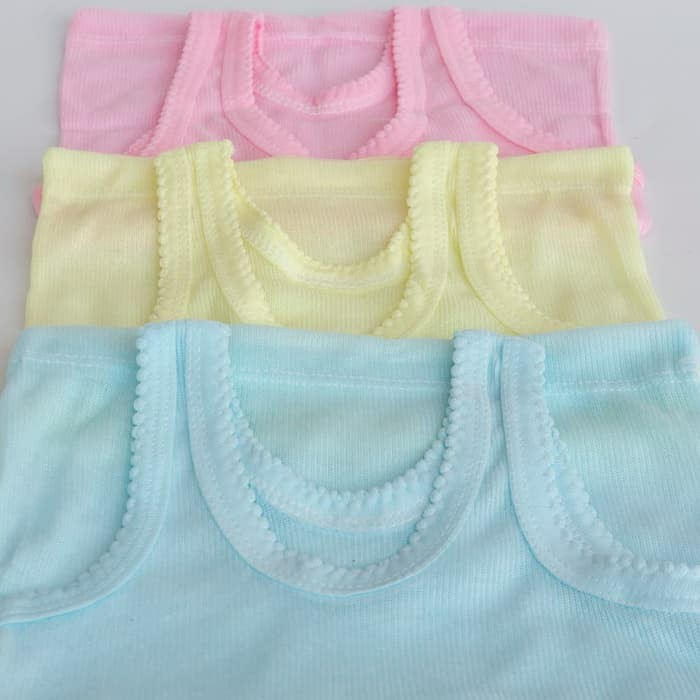 6 pcs singlet bayi size S/M/L kaos dalam bayi